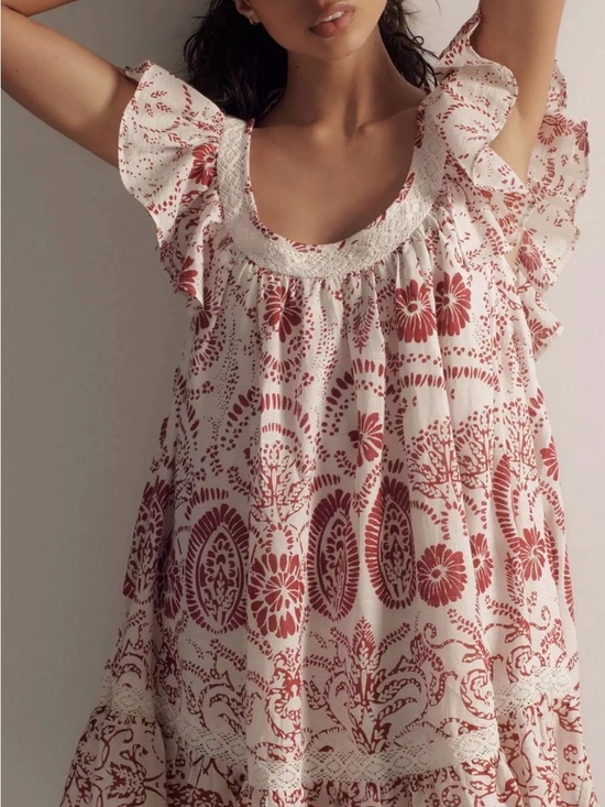 Anthropologie Dresses & Skirts - Maeve Flutter-Sleeve Babydoll Mini Dress
